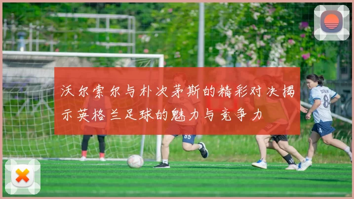 沃尔索尔与朴次茅斯的精彩对决揭示英格兰足球的魅力与竞争力